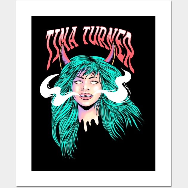 Tina Turner - Horror Design Wall Art by margueritesauvages